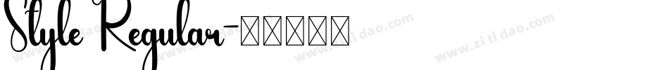 Style Regular字体转换